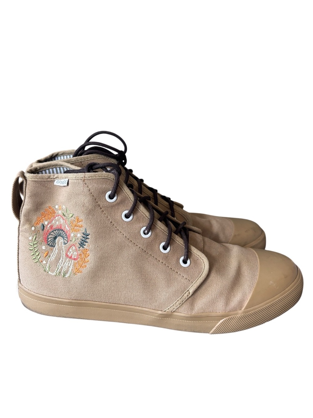 Bangs Mushroom Meadow High Top Canvas Sneakers Size 10.5